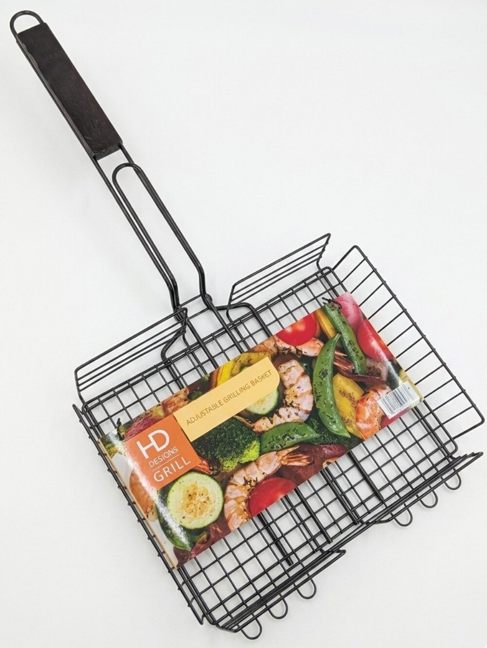 🔸️NWT Non-Stick Adjustable Grilling Basket with Folding Handle